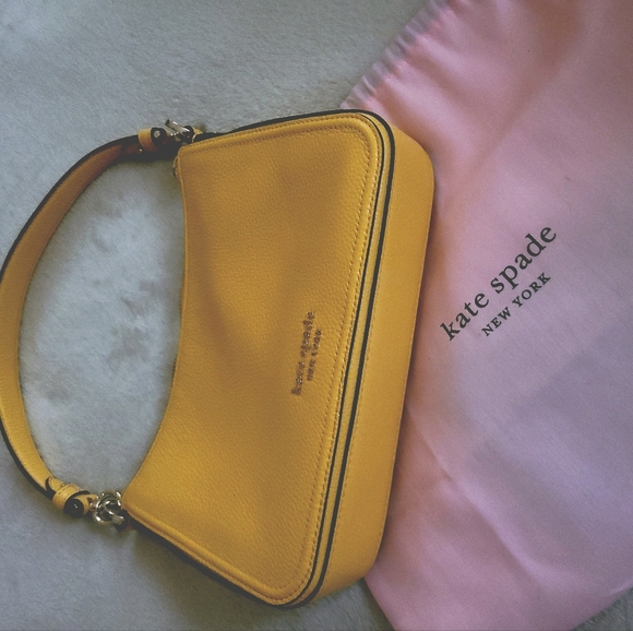 Kate Spade Hudson Crossbody Mullein Yellow Leather Handbag/Purse Med NWOT - Picture 6 of 7